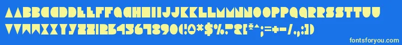 DiscoDeckCondensed Font – Yellow Fonts on Blue Background