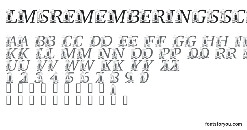 A fonte LmsRememberingSsChallenger – alfabeto, números, caracteres especiais