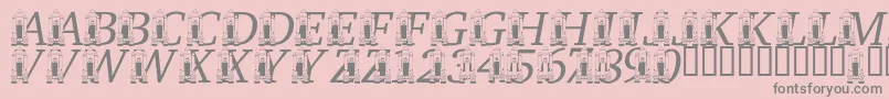 Fonte LmsRememberingSsChallenger – fontes cinzas em um fundo rosa