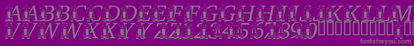 LmsRememberingSsChallenger Font – Gray Fonts on Purple Background