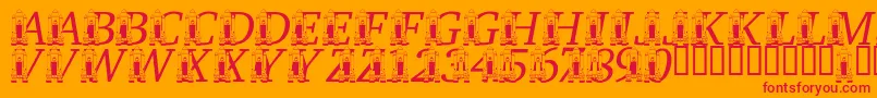 LmsRememberingSsChallenger Font – Red Fonts on Orange Background