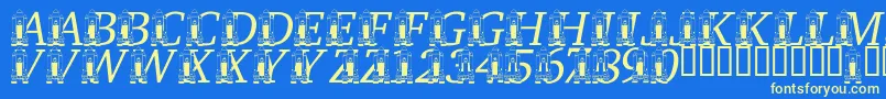 LmsRememberingSsChallenger Font – Yellow Fonts on Blue Background