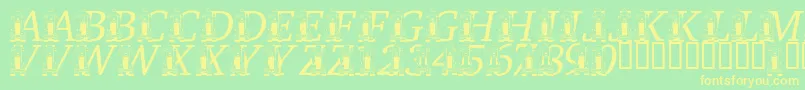 LmsRememberingSsChallenger Font – Yellow Fonts on Green Background