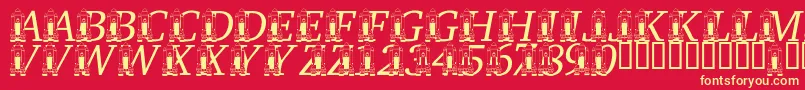 LmsRememberingSsChallenger Font – Yellow Fonts on Red Background