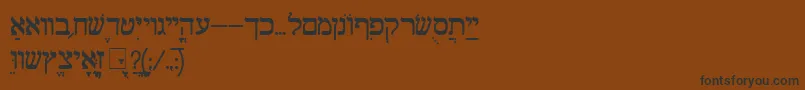 Czcionka ShalomOldStyle – czarne czcionki na brązowym tle