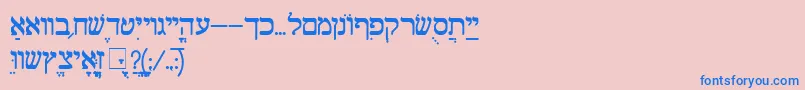 Шрифт ShalomOldStyle – синие шрифты на розовом фоне