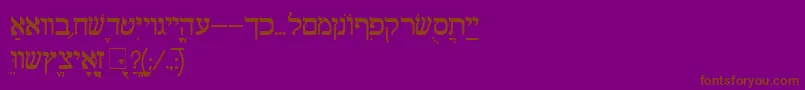 ShalomOldStyle Font – Brown Fonts on Purple Background