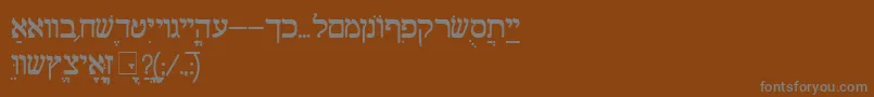 Czcionka ShalomOldStyle – szare czcionki na brązowym tle