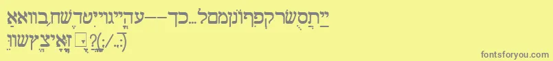 Czcionka ShalomOldStyle – szare czcionki na żółtym tle