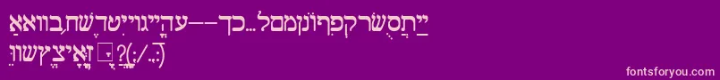 ShalomOldStyle Font – Pink Fonts on Purple Background