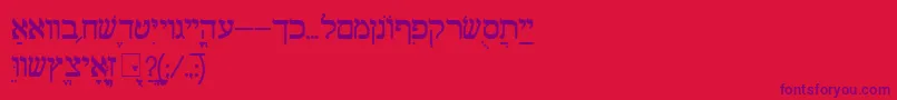 Police ShalomOldStyle – polices violettes sur fond rouge