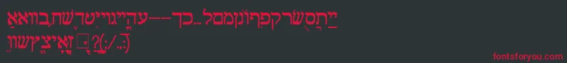 ShalomOldStyle Font – Red Fonts on Black Background
