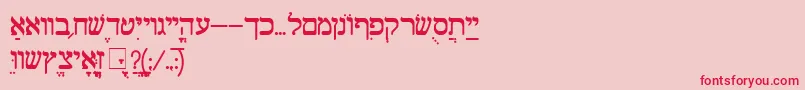 Шрифт ShalomOldStyle – красные шрифты на розовом фоне