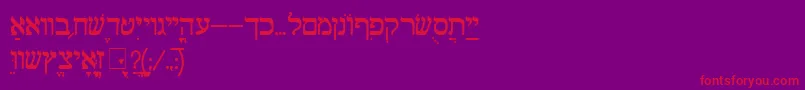 ShalomOldStyle Font – Red Fonts on Purple Background