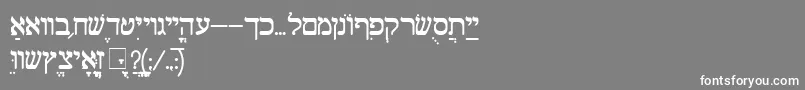Fonte ShalomOldStyle – fontes brancas em um fundo cinza