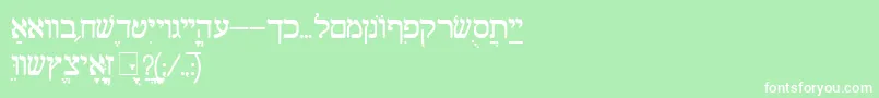 ShalomOldStyle-fontti – valkoiset fontit vihreällä taustalla