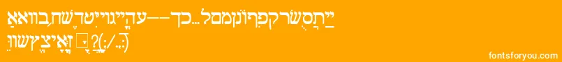 Шрифт ShalomOldStyle – белые шрифты на оранжевом фоне