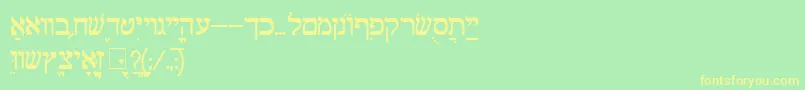 ShalomOldStyle Font – Yellow Fonts on Green Background