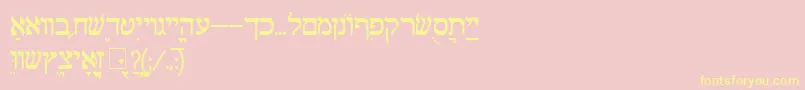 Шрифт ShalomOldStyle – жёлтые шрифты на розовом фоне