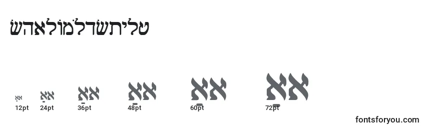 Размеры шрифта ShalomOldStyle