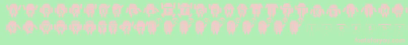Doridrobot-fontti – vaaleanpunaiset fontit vihreällä taustalla