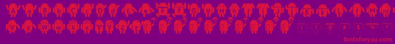 Doridrobot Font – Red Fonts on Purple Background