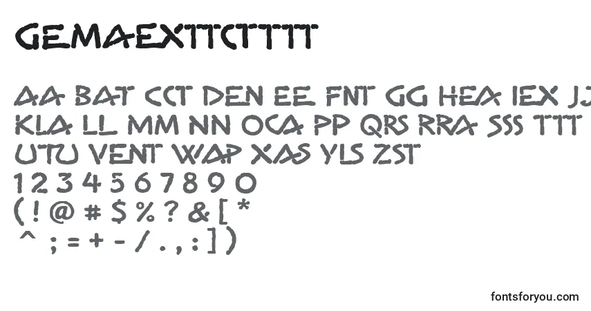 Fuente GemaitcTt - alfabeto, números, caracteres especiales