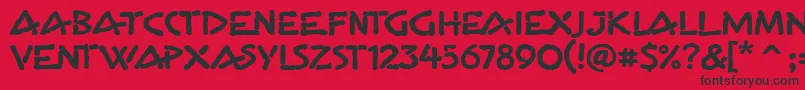 GemaitcTt Font – Black Fonts on Red Background