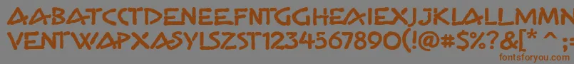 GemaitcTt Font – Brown Fonts on Gray Background