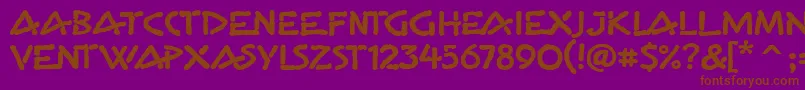 GemaitcTt Font – Brown Fonts on Purple Background