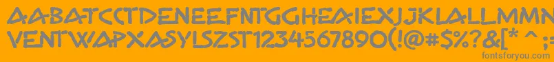 GemaitcTt Font – Gray Fonts on Orange Background