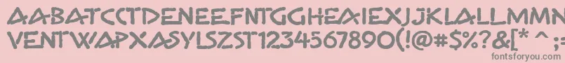 GemaitcTt Font – Gray Fonts on Pink Background