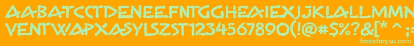 GemaitcTt Font – Green Fonts on Orange Background