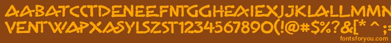 GemaitcTt Font – Orange Fonts on Brown Background