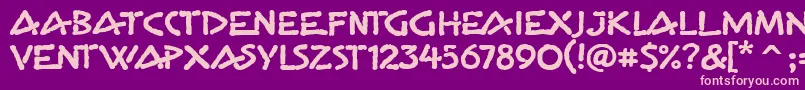 GemaitcTt Font – Pink Fonts on Purple Background