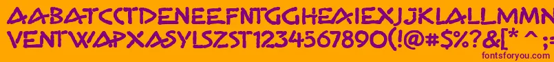 GemaitcTt Font – Purple Fonts on Orange Background