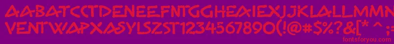 GemaitcTt-Schriftart – Rote Schriften auf violettem Hintergrund