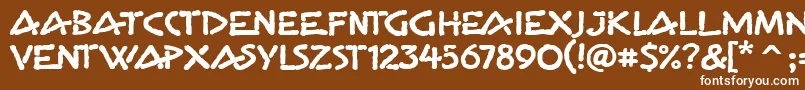 GemaitcTt Font – White Fonts on Brown Background