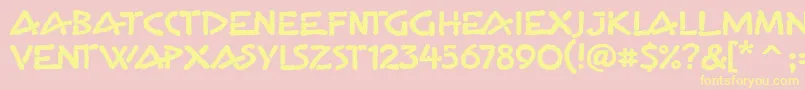 GemaitcTt Font – Yellow Fonts on Pink Background