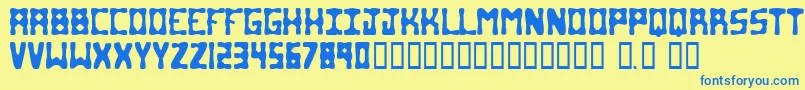 Lumpie Font – Blue Fonts on Yellow Background