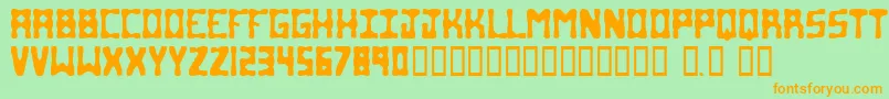 Lumpie Font – Orange Fonts on Green Background