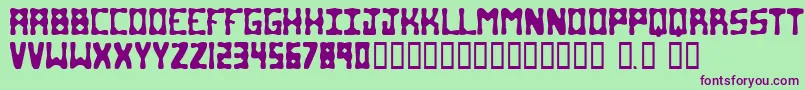 Lumpie Font – Purple Fonts on Green Background