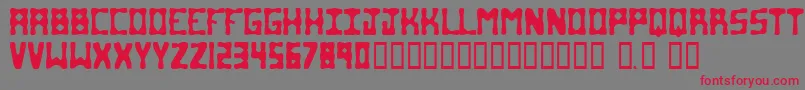 Lumpie Font – Red Fonts on Gray Background