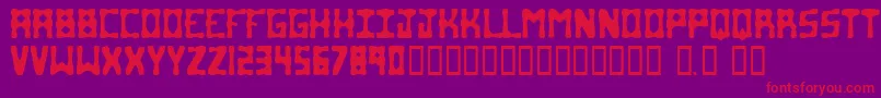 Lumpie Font – Red Fonts on Purple Background