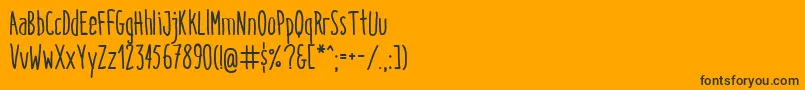 Шрифт ItaloMedium – чёрные шрифты на оранжевом фоне
