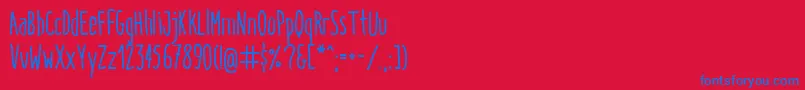 ItaloMedium Font – Blue Fonts on Red Background