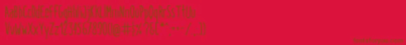ItaloMedium-fontti – ruskeat fontit punaisella taustalla