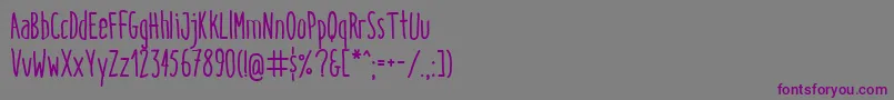 Шрифт ItaloMedium – фиолетовые шрифты на сером фоне