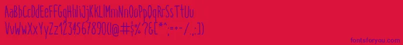 ItaloMedium Font – Purple Fonts on Red Background