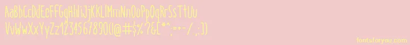 ItaloMedium Font – Yellow Fonts on Pink Background